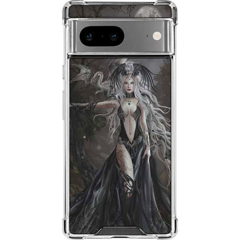 Gothic Princess with Silver Dragon by Nene Thomas Google Pixel 8a Clear Case